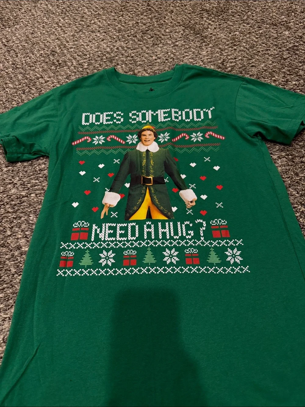 Hoodie and t shirt from Elf movie
